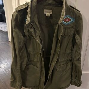 Denim & Supply Ralph Lauren Olive Jacket with Embroidered Accents